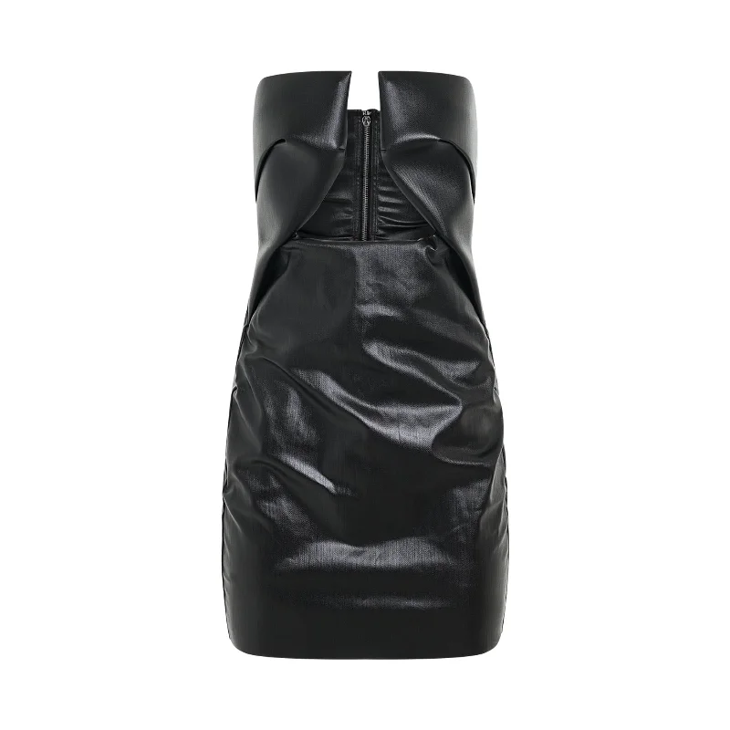 Best bucket bags with soft textures like velvet and suede for a cozy and luxurious feel-Prong Mini Dress in Black