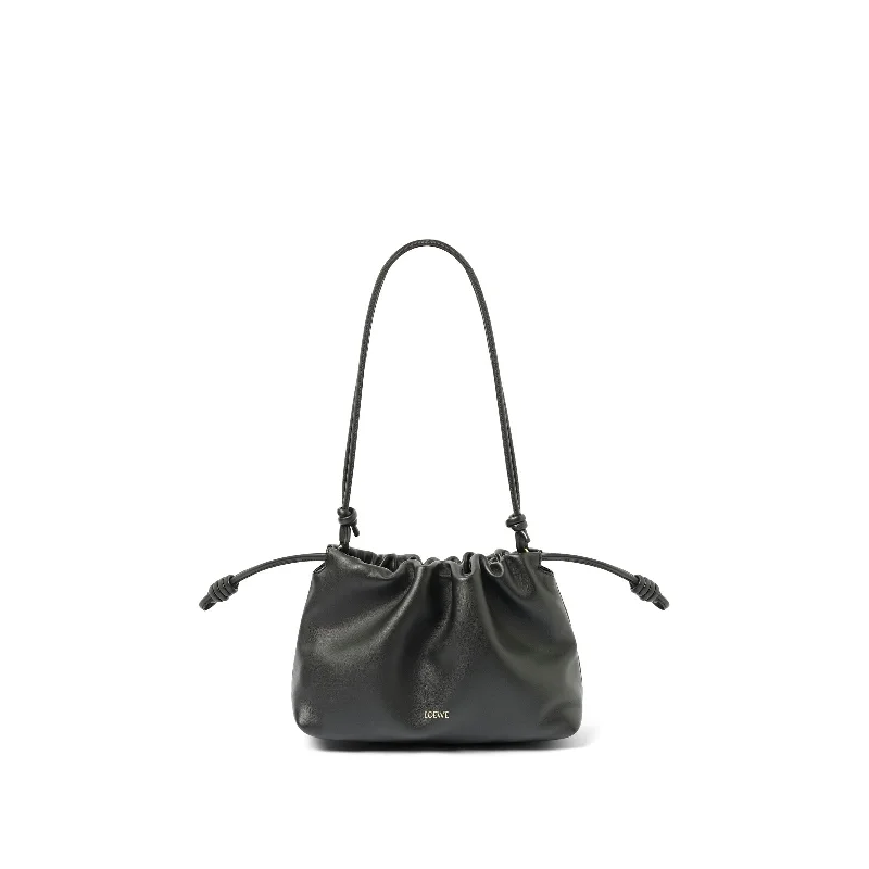 Bucket bags with vegan leather for an eco-friendly and stylish accessory-Flamenco Purse in Black