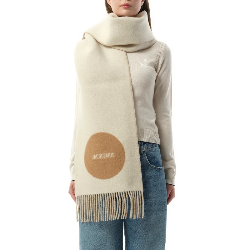 Bucket bags with structured designs for a polished and professional appearance-Rond Carre Scarf in Beige