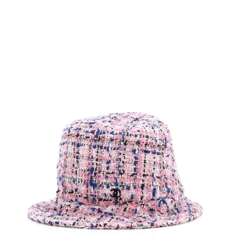 Bucket bags with chain detailing for an edgy, fashion-forward look and feel-CC Bucket Hat Tweed