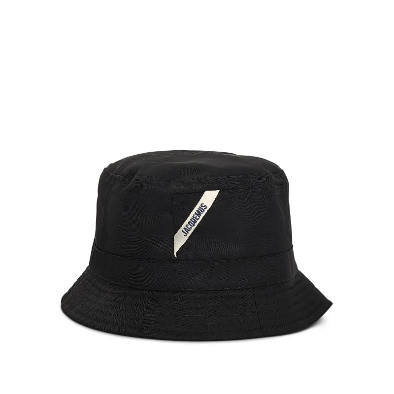 Best bucket bags for minimalist style with simple designs and clean lines-Ovalie Logo Bucket Hat in Black