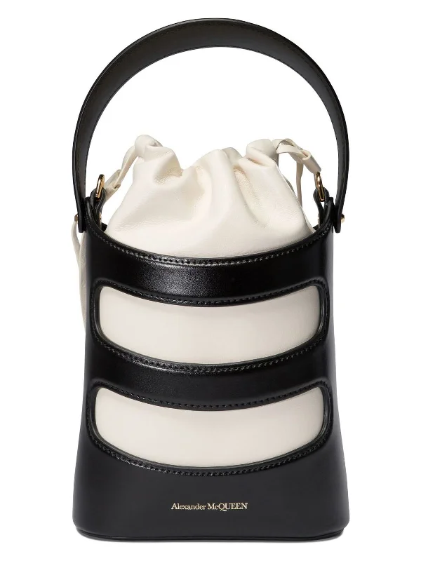 Bucket bags with structured leather for a refined and classic appearance-"THE RISE MINI" BUCKET BAG