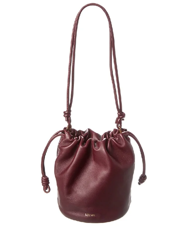 Best bucket bags for night outs with bold, chic designs for statement fashion-Loewe Flamenco Leather Bucket Bag