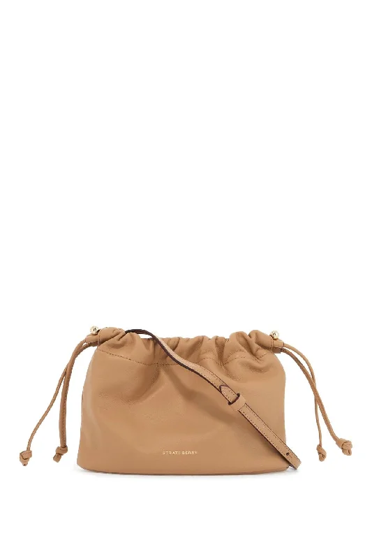 Bucket bags with classic solid colors for timeless, versatile style for any occasion-Strathberry Charlotte Bucket Bag In Caramel Nappa With Drawstring And Shoulder Strap