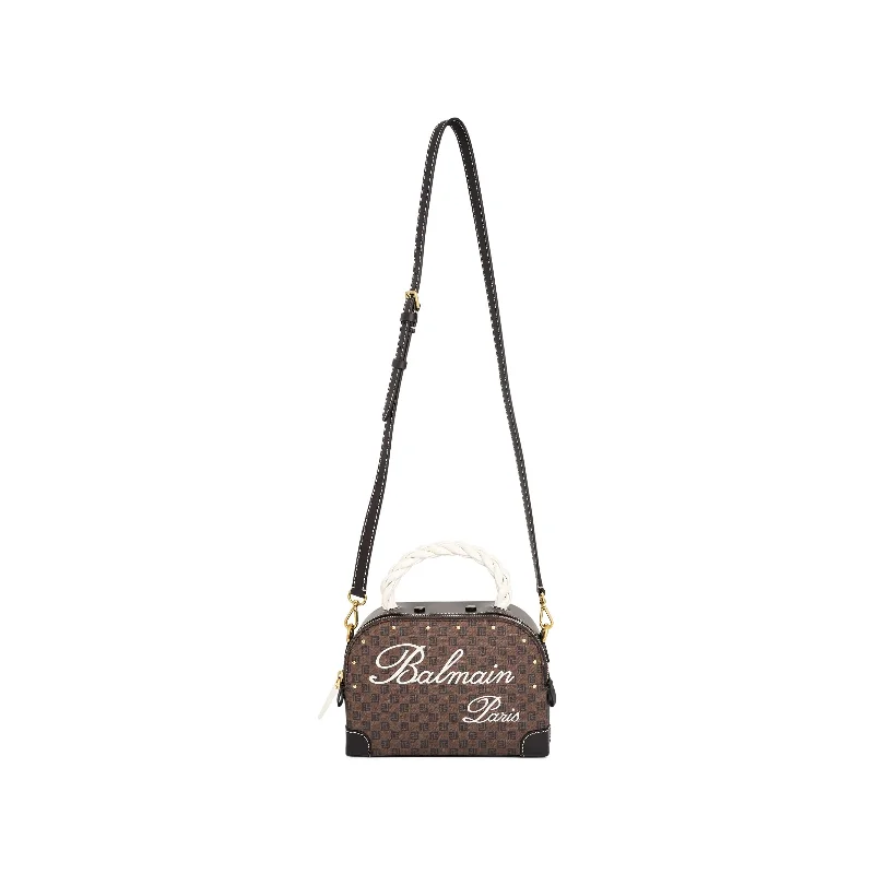 Bucket bags with zipper closures for secure and easy access to your items-Mini Monogram Makeup Bag in Black/Brown