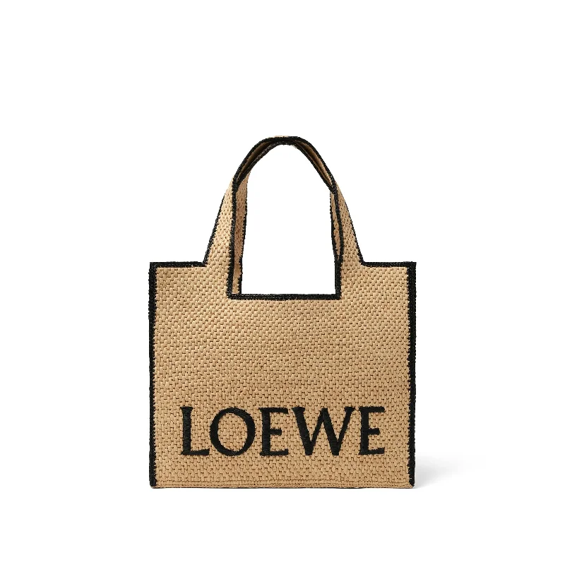 Best bucket bags for casual wear with easy-to-mix designs and functional storage-Loewe Font Tote Large Bag in Natural