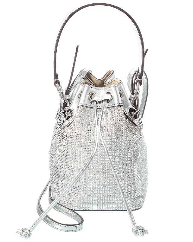 Bucket bags with structured designs for a polished and professional appearance-FENDI Mon Tresor Mini Leather Bucket Bag