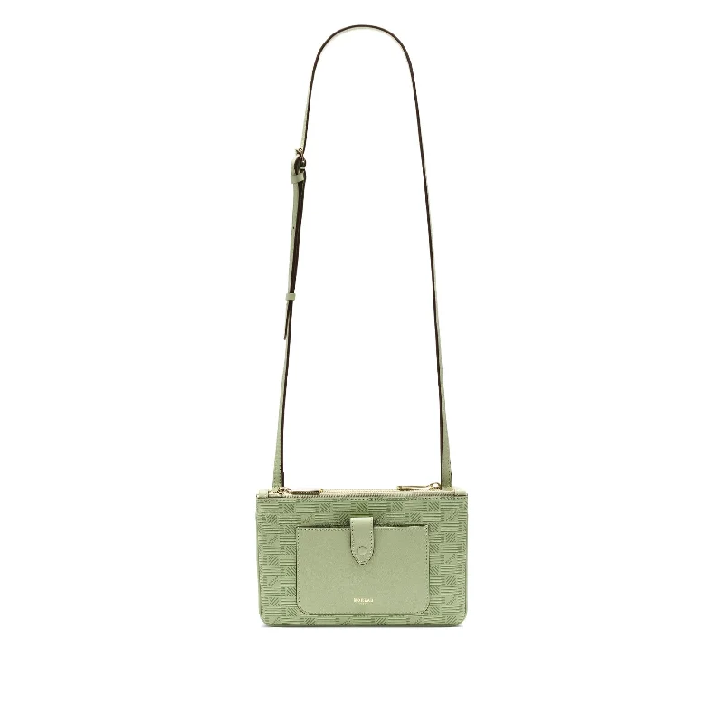 Bucket bags with quilted patterns for a luxurious and textured fashion accessory-Promenade Shoulder Bag in Mint