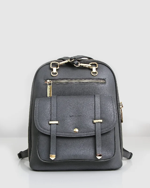 Reversible handle bags offering dual design styles -5th Ave Leather Backpack