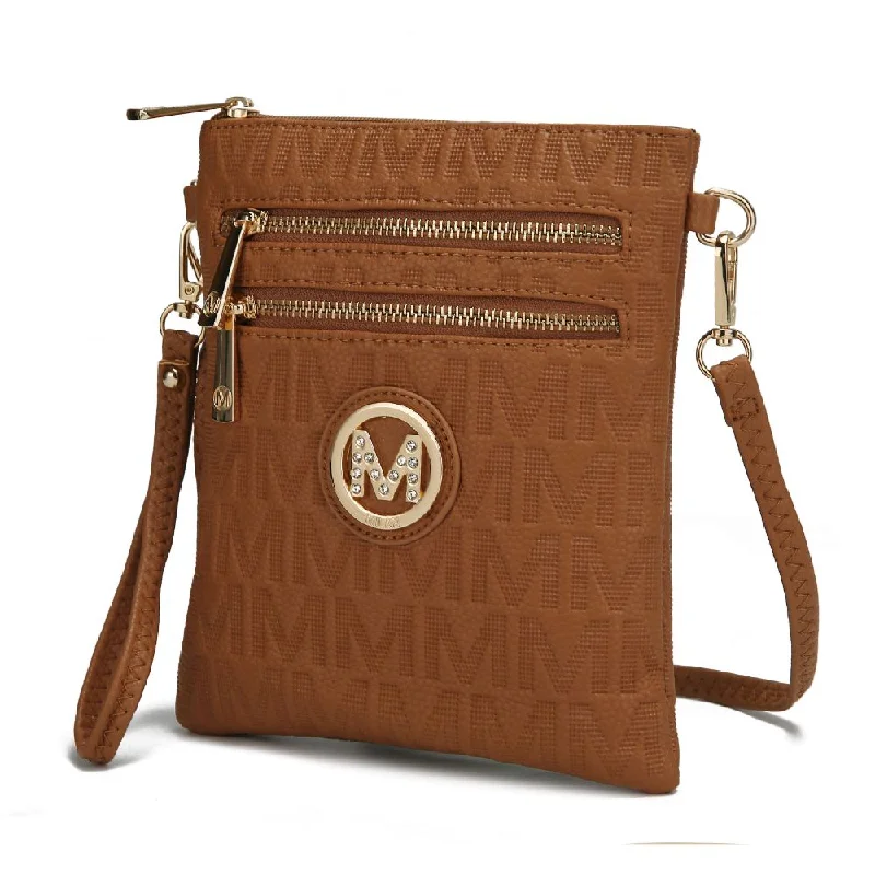 Handle bags with artistic prints for creativity -Andrea Milan M Signature Crossbody Handbag