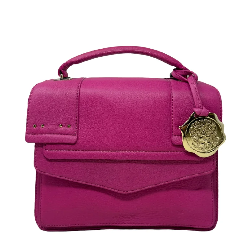 Handle bags with polka dots for fun -Andrean Crossbody By Vince Camuto In Magenta Magic, Size: Medium