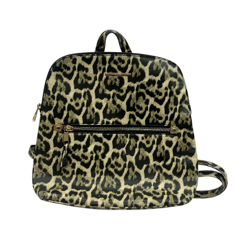 Reinforced bottom backpack for heavy load durability -Backpack By Aldo In Animal Print, Size:Medium