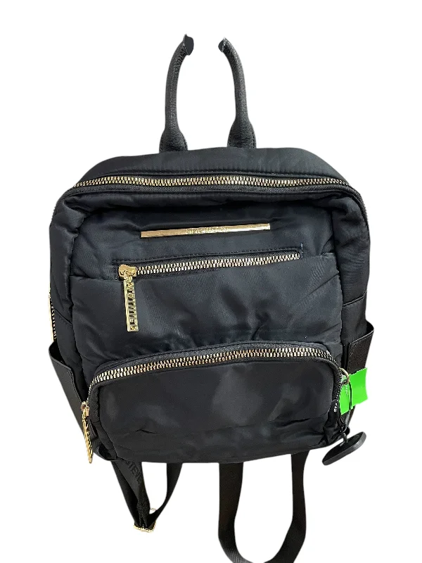 Fashionable leather backpack for weekend getaway chic -Backpack By Steve Madden, Size: Medium