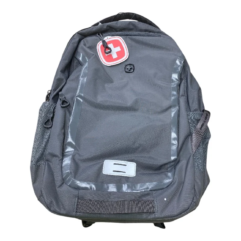 Minimalist black backpack for sleek professional use -Backpack By Swiss Gear Size: Large