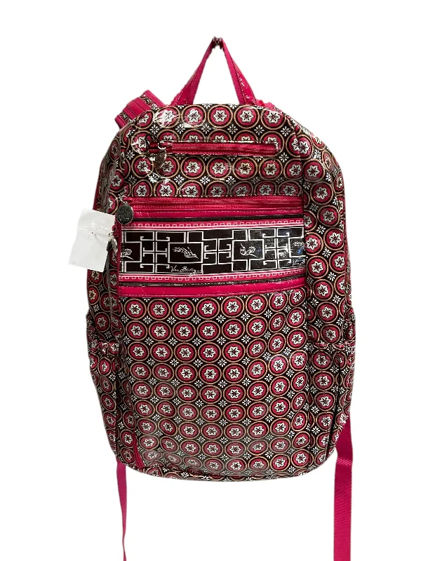 Anti-theft backpack with hidden zipper security -Backpack By Vera Bradley Classic, Size: Medium