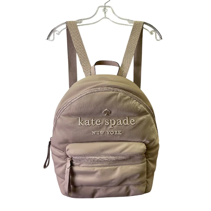 Eco-friendly backpack made from recycled materials -Backpack Designer By Kate Spade In Tan, Size:Large