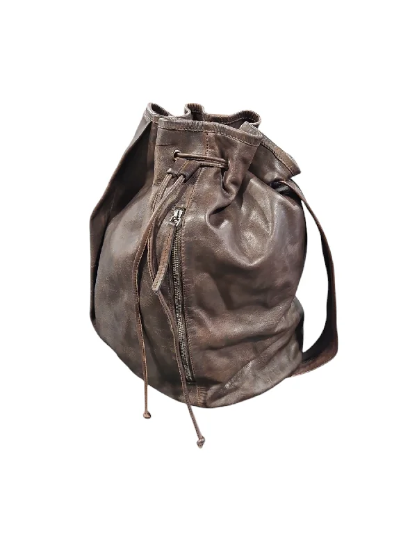 Compact backpack with side water bottle holders -Backpack Leather By Free People, Size: Large