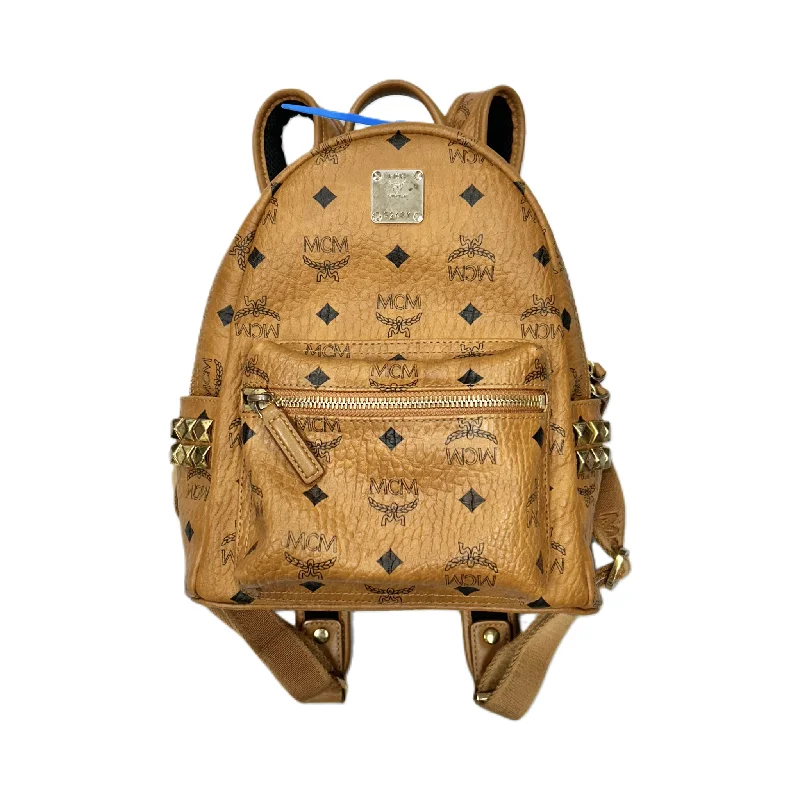 Large capacity backpack for extended camping trips -Backpack Luxury Designer By Mcm, Size: Small