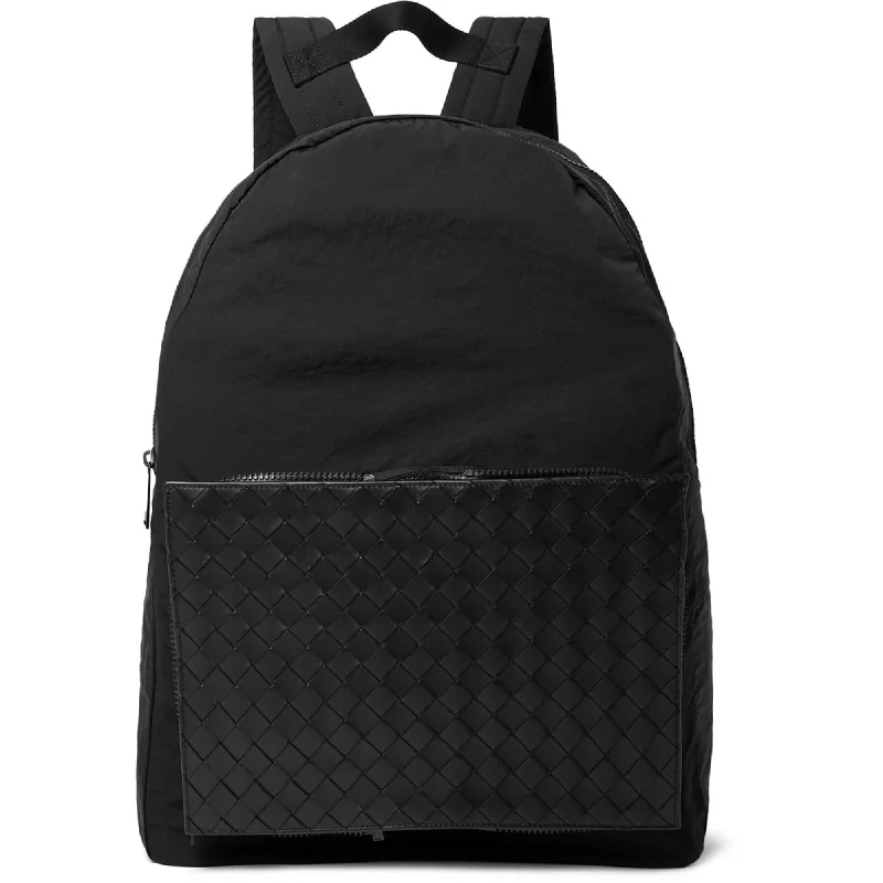 Handle bags with modern logos for branding -Bottega Veneta Men's Leather Backpack