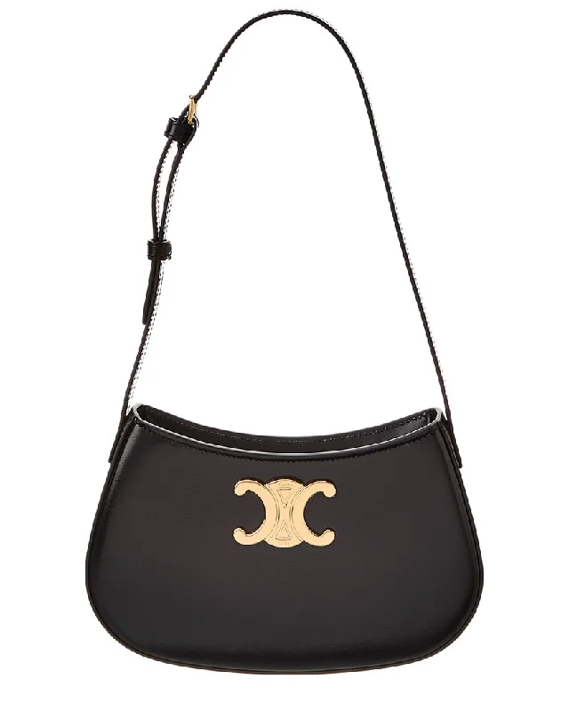 Handle bags with bold text for statements -CELINE Tilly Medium Leather Shoulder Bag