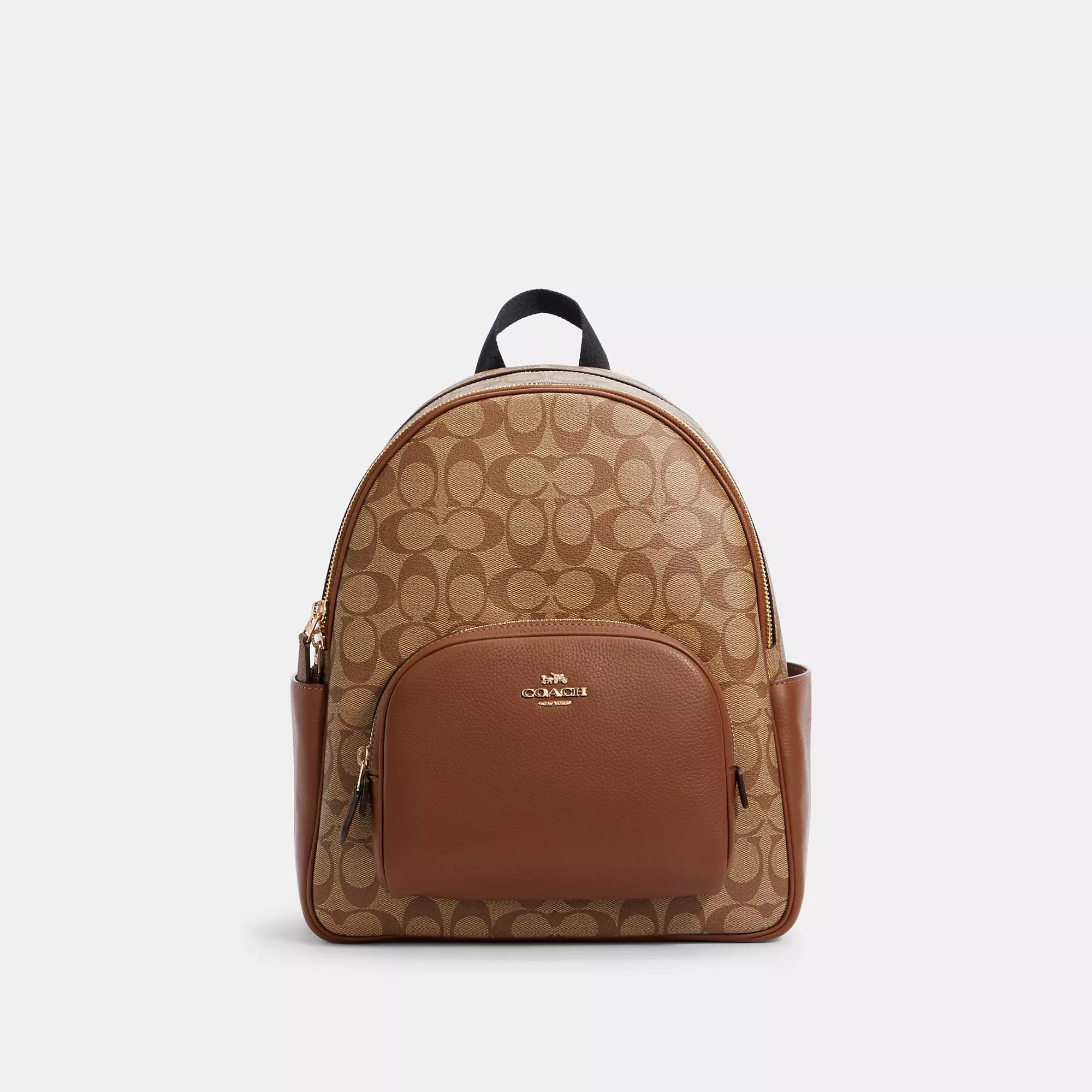 Stylish leather backpack for urban daily commuting -Coach Outlet Court Backpack In Signature Canvas