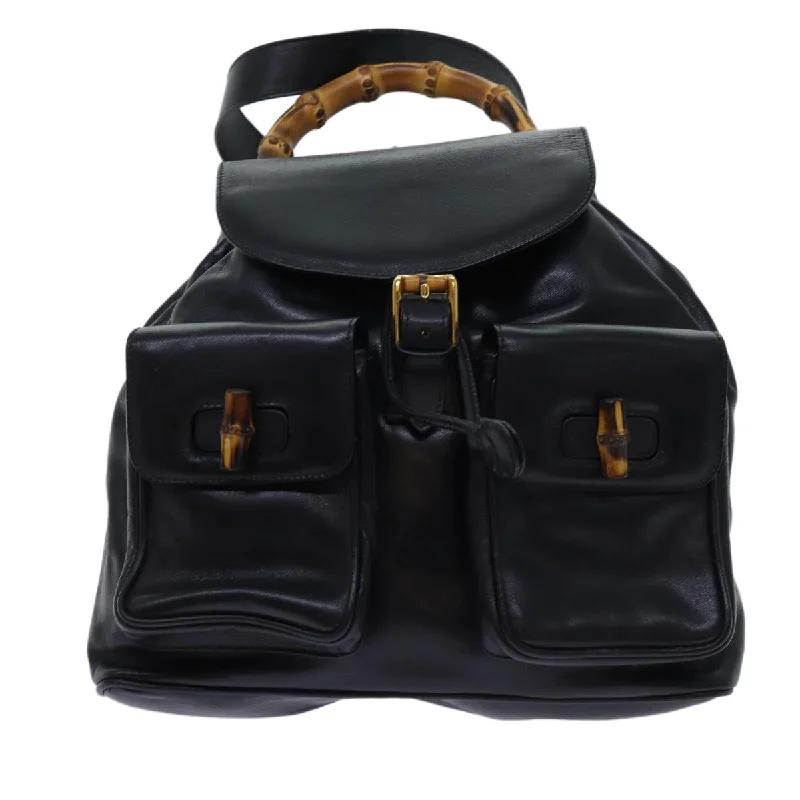 Heavy-duty work backpack for construction site tools -Gucci Bamboo  Leather Backpack Bag (Pre-Owned)