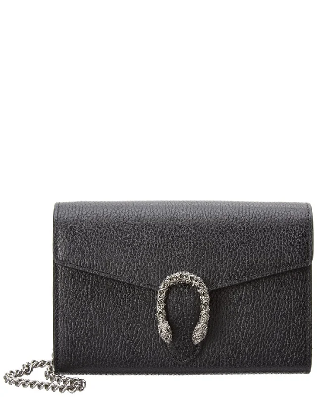 Handle bags with suede accents for texture -Gucci Dionysus Mini Leather Shoulder Bag