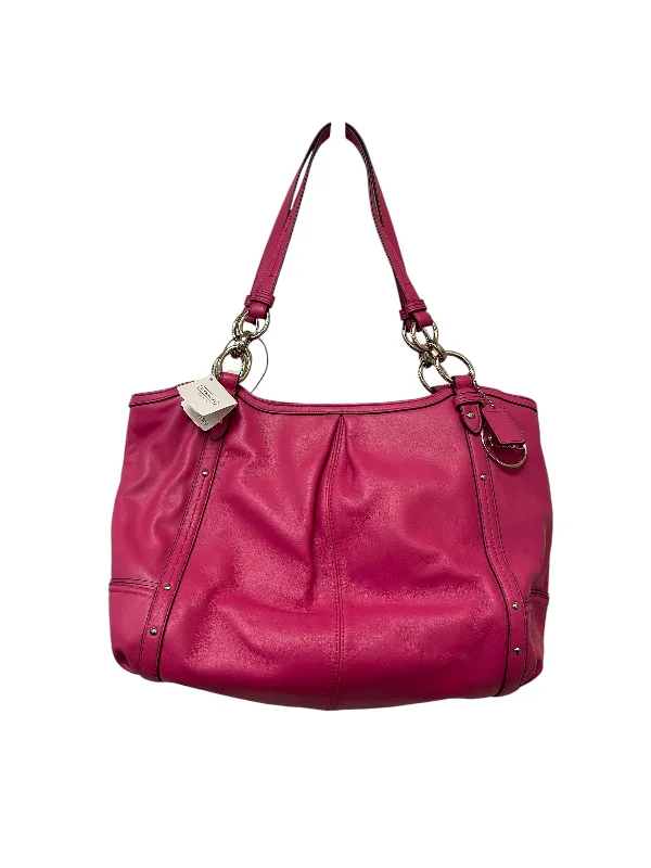 Vegan leather handle bags for eco-friendly chic -Handbag Designer By Coach, Size: Medium