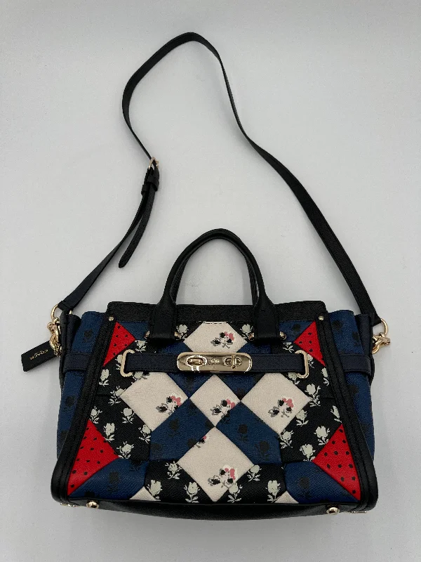 Handle bags with geometric patterns for modernity -Handbag Designer By Coach, Size: Medium