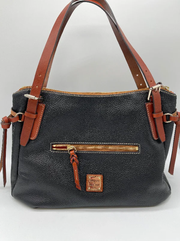 Handle bags with contrast stitching for detail -Handbag Designer By Dooney And Bourke, Size: Medium