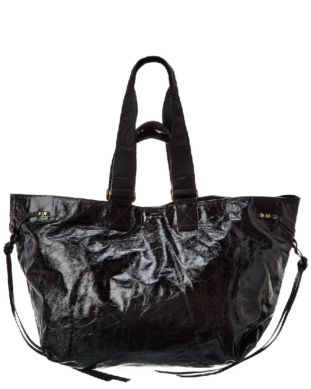 Handle bags with sleek hardware for sophistication -Isabel Marant Wardy New Leather Tote