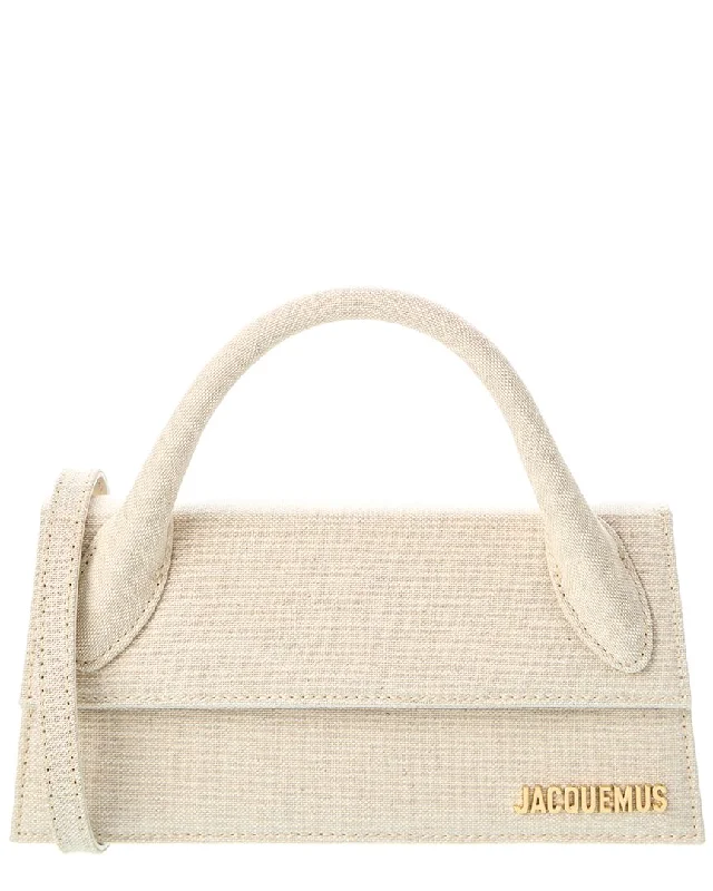 Handle bags with elegant gold-tone hardware -Jacquemus Le Chiquito Long Linen Shoulder Bag