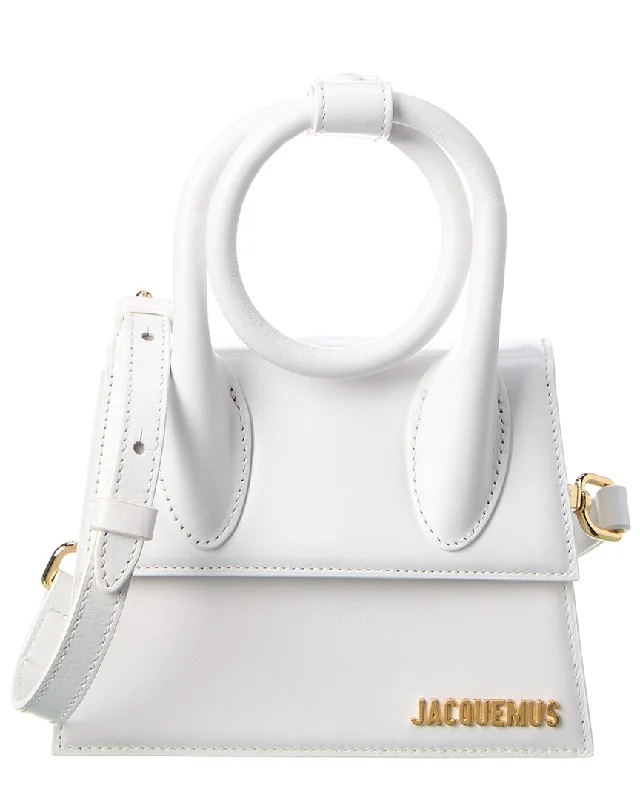 Handle bags with sturdy canvas for longevity -Jacquemus Le Chiquito Noeud Leather Shoulder Bag