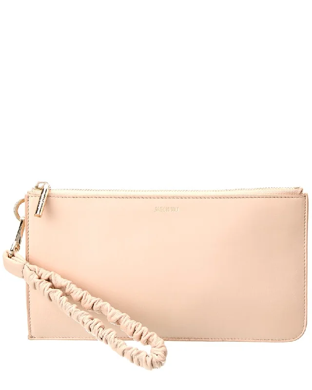 Handle bags with structured shapes for class -Jason Wu Rommy Leather Wristlet