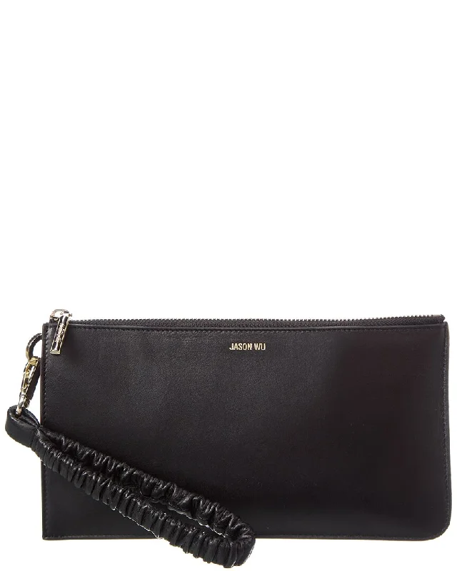 Handle bags with soft linings for protection -Jason Wu Rommy Leather Wristlet