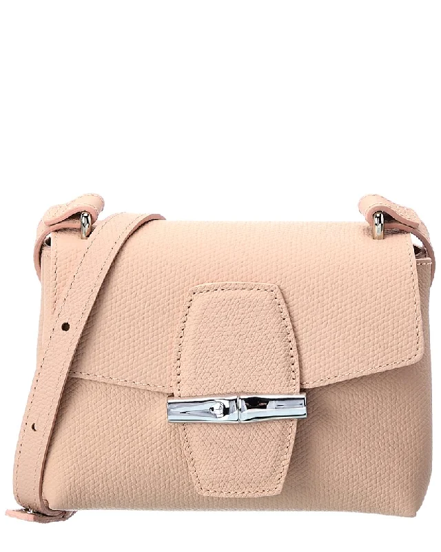 Handle bags with perforated details for style -Longchamp Roseau Leather Bag