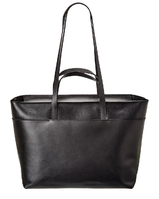 Handle bags with bold text for statements -Madewell The Zip-Top Essential Leather Tote