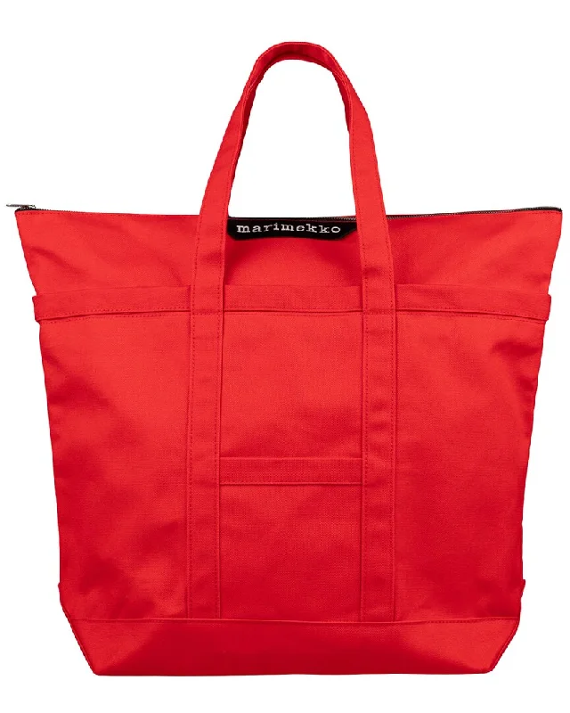 Handle bags with sleek zippers for closure -Marimekko Uusi Matkuri Tote