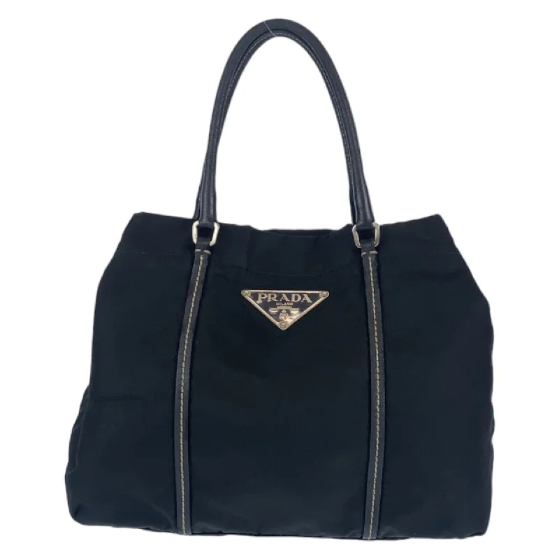 Handle bags with sturdy bases for stability -Prada Nylon Tessuto Tote Bag