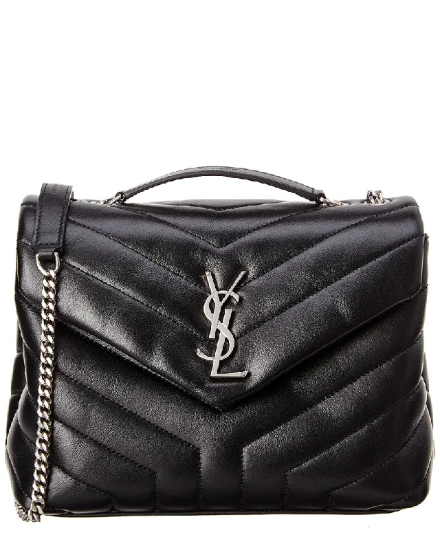 Handle bags with padded handles for comfort -Saint Laurent LouLou Small Matelasse Y Leather Shoulder Bag