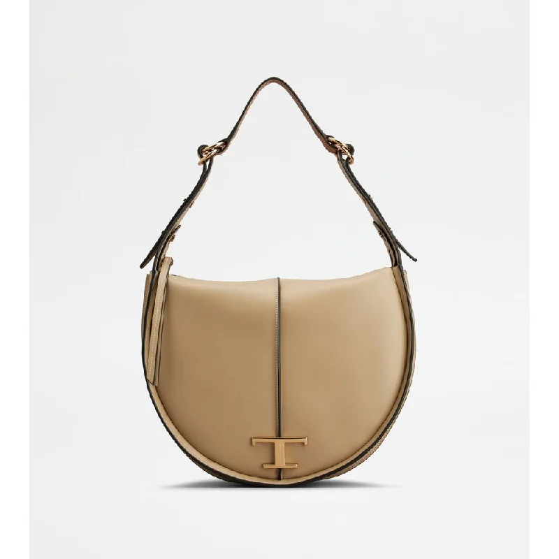 Handle bags with expandable sides for flexibility -T Timeless Hobo Bag in leather medium