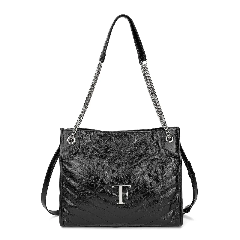 Handle bags with compact designs for portability -Tiffany & Fred Oil-Waxed Leather Tote Bag