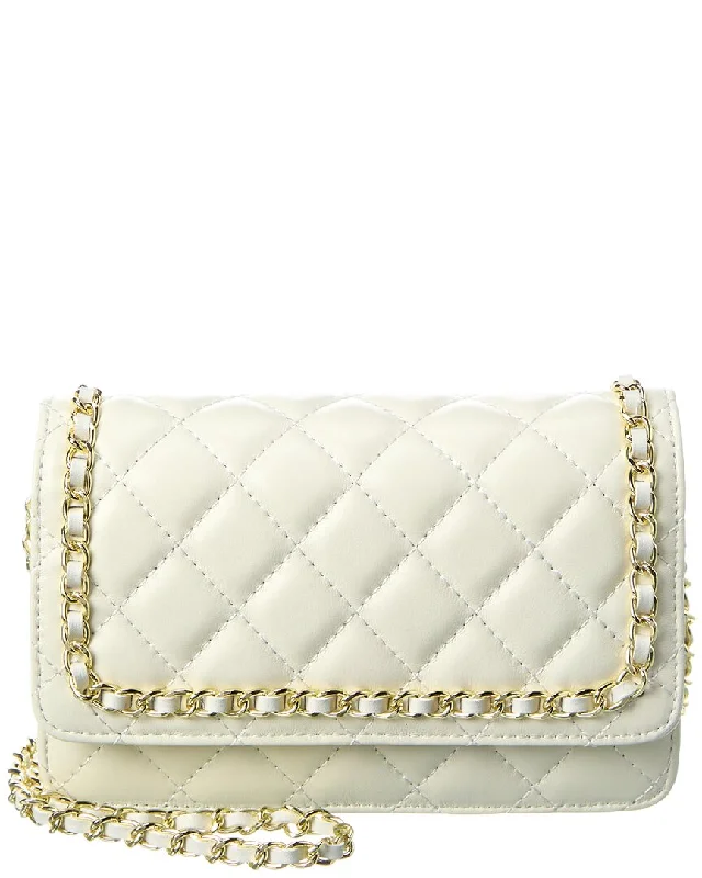 Quilted handle bags with stylish textured finish -Tiffany & Fred Paris Leather Shoulder Bag