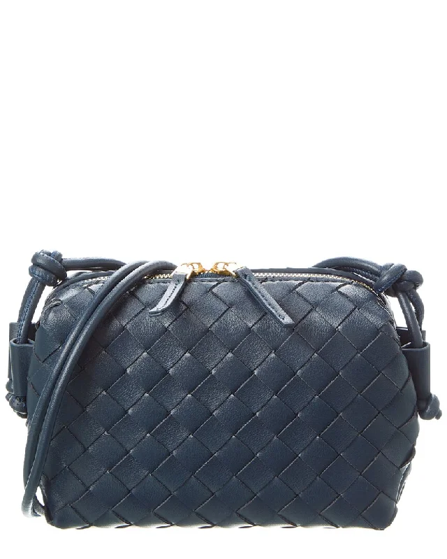 Leather handle bags for elegant daily carry -Tiffany & Fred Paris Woven Leather Crossbody