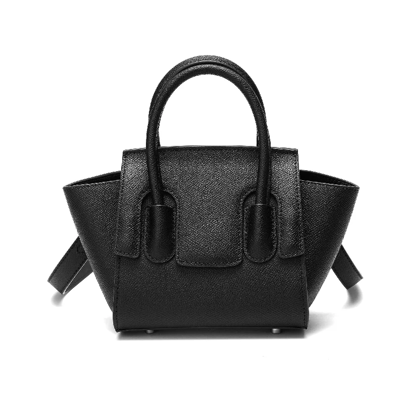 Handle bags with detachable pouches for versatility -Tiffany & Fred Top-handle Full-grain Leather Bag