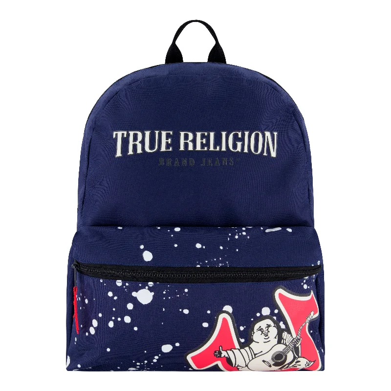 Casual denim backpack for everyday casual outings -True Religion Boys 16" Backpack Navy