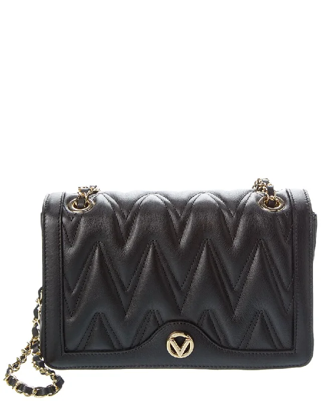 Handle bags with lightweight fabric for ease -Valentino by Mario Valentino Auror Diamond Leather Shoulder Bag