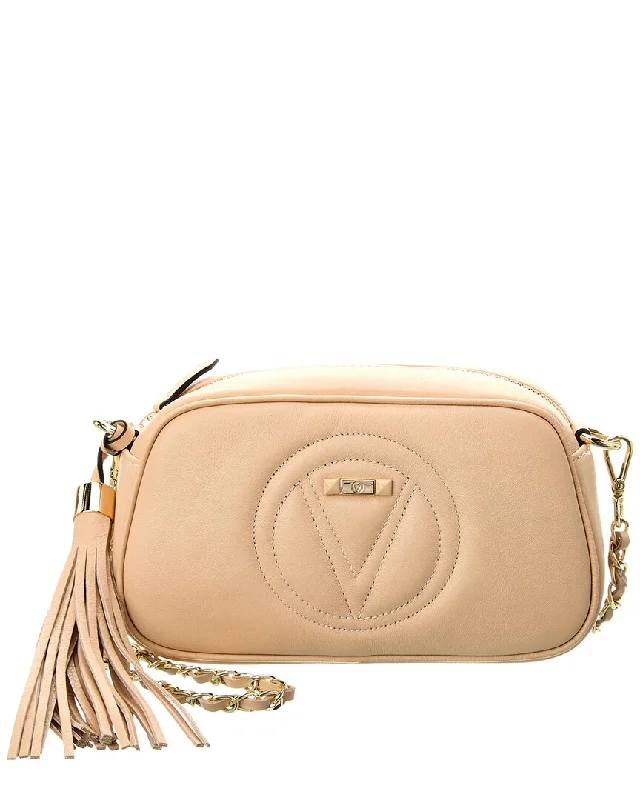 Handle bags with minimalist sleek silhouettes -Valentino by Mario Valentino Bella Signature Leather Crossbody