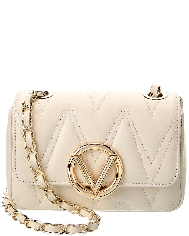 Handle bags with padded handles for comfort -Valentino by Mario Valentino Chu Chu Diamond Leather Crossbody