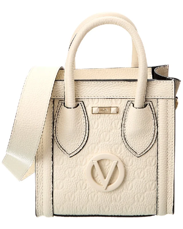 Handle bags with pastel colors for softness -Valentino by Mario Valentino Eva Dollaro Monogram Leather Tote